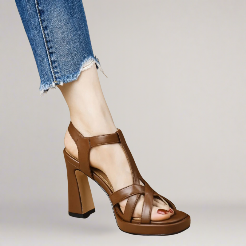 Linda - Cross Strap Heel